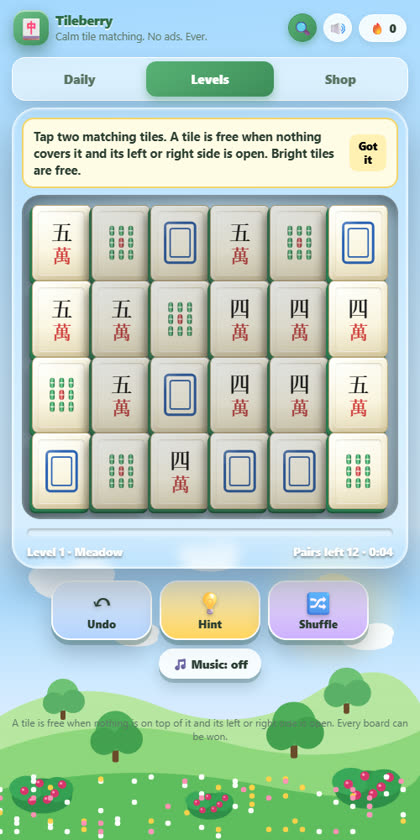 Tileberry game screenshot